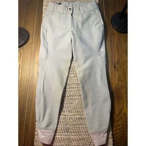 Ariat Pro Series Olympia Pants girls khaki Riding Breeches Knee Patch size 8